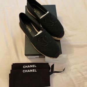 Chanel quilted espadrilles NWB Size 39